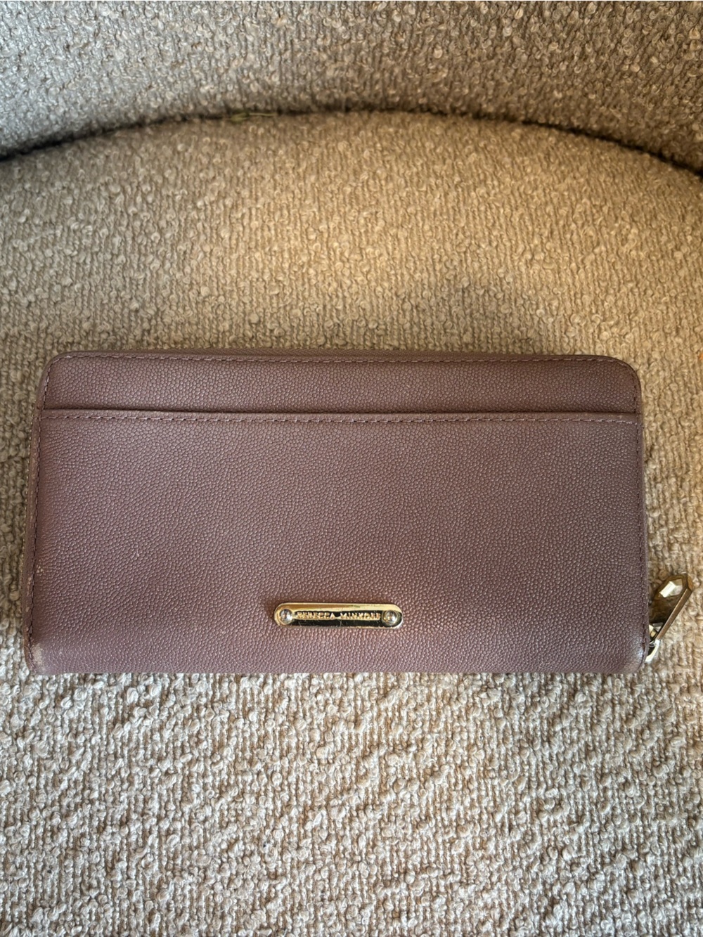 Rebecca Minkoff Women's Leather Zip Wallet - Mauve Brown